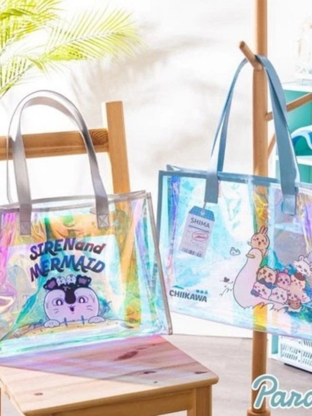 NEW Chiikawa Movie 2026 Mermaid Aurora Beach Bag Set of 2 Parade